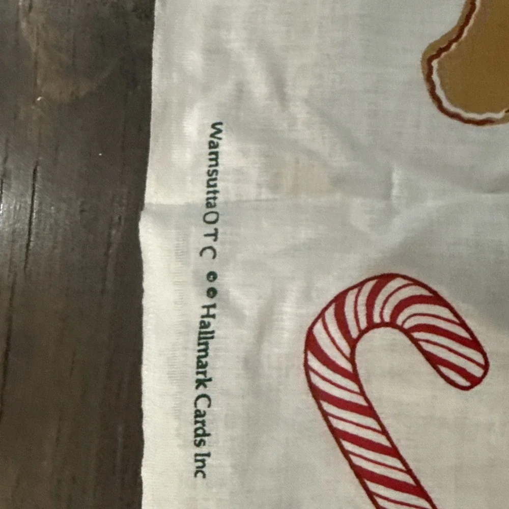 Wamsutta Christmas Santa Fabric Panel Hallmark Cards Vintage Appliqué